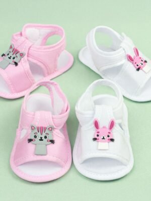 Kit 2 Sandálias Confortáveis Para Bebê - Temática Bichinhos