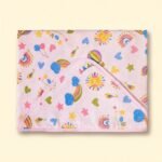 Toalha de Banho com Capuz para Bebê - Sol e Arco-Íris