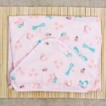 Toalha de Banho Felpuda com Capuz para Bebê - Estampado Salmão