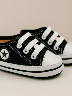 Tênis com Cadarço para Bebê - Star Preto
