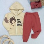 Conjunto Moletom Bebê Menino com Zíper e Capuz