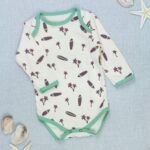 Body Bebê Manga Longa - Surfista Tropical Creme